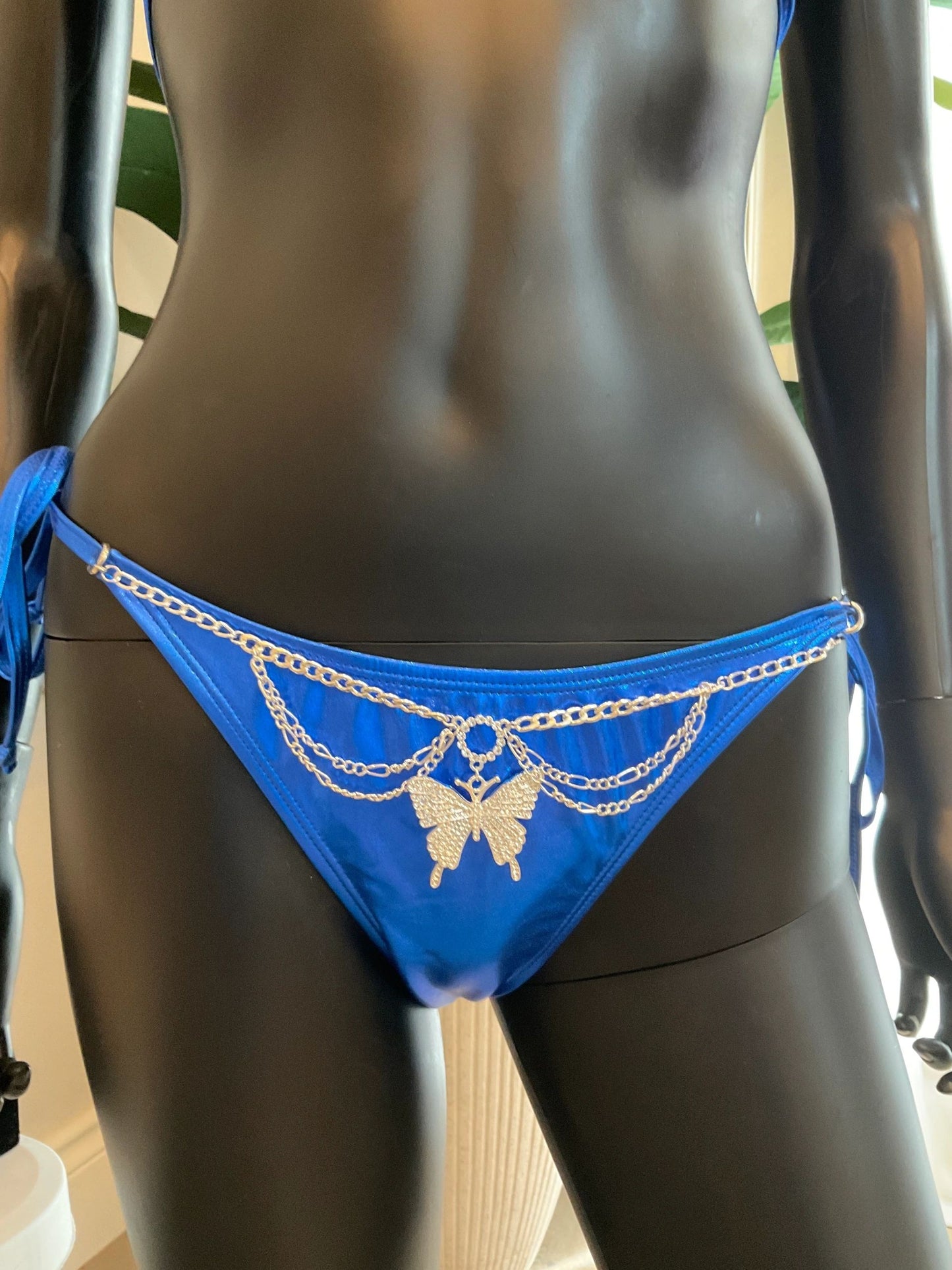 Butterfly Blue Bikini with Charming Bikinis Charm & Charm Belt!