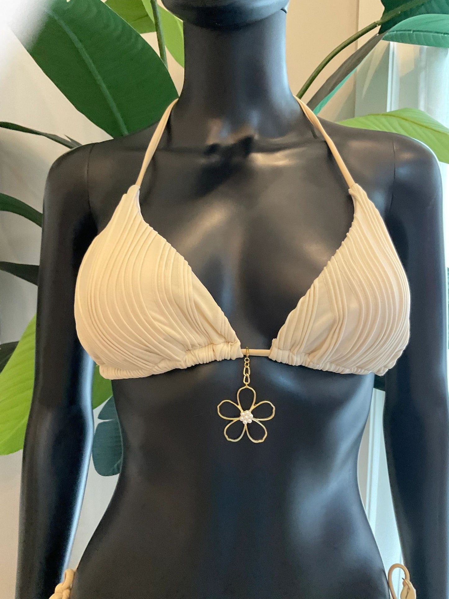 Charming Bikinis Gold Flower Charm!