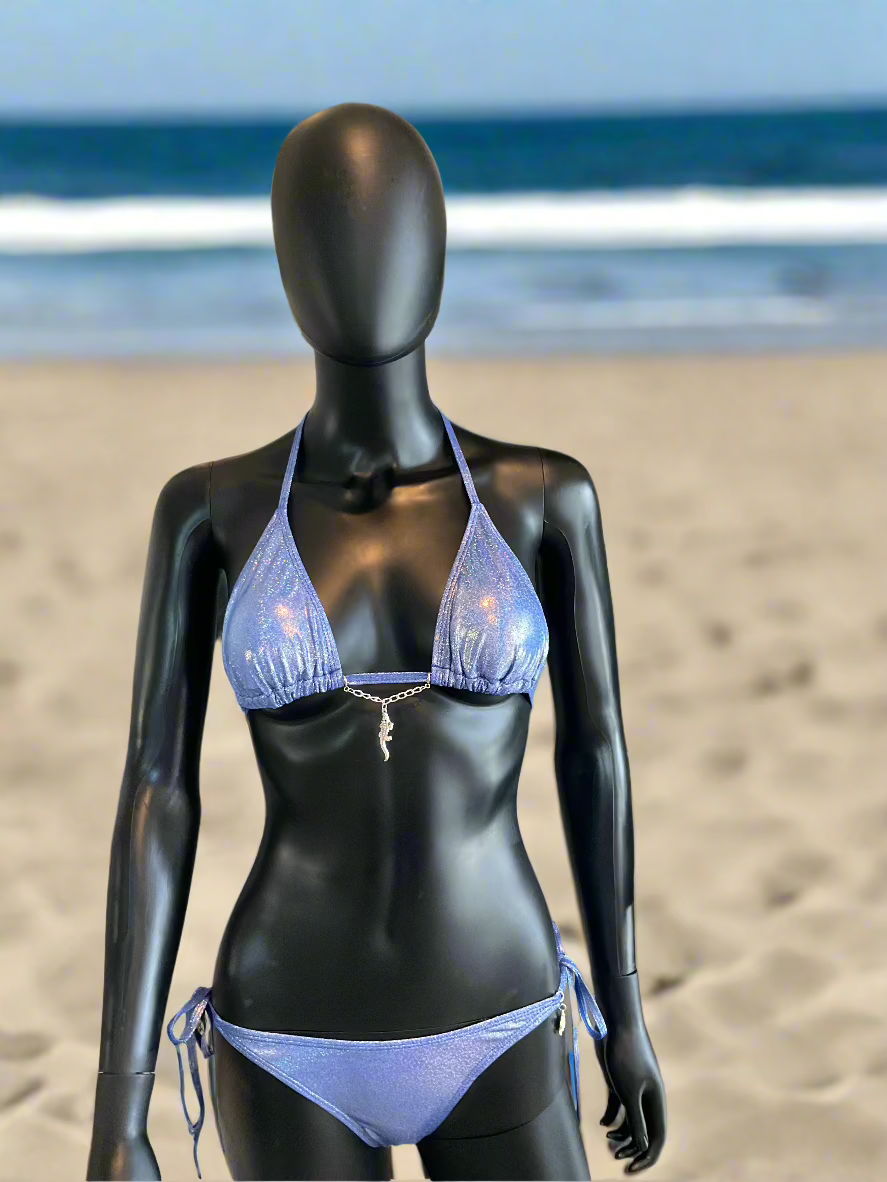 Shimmery Blue Bikini with Charming Bikinis Charms!