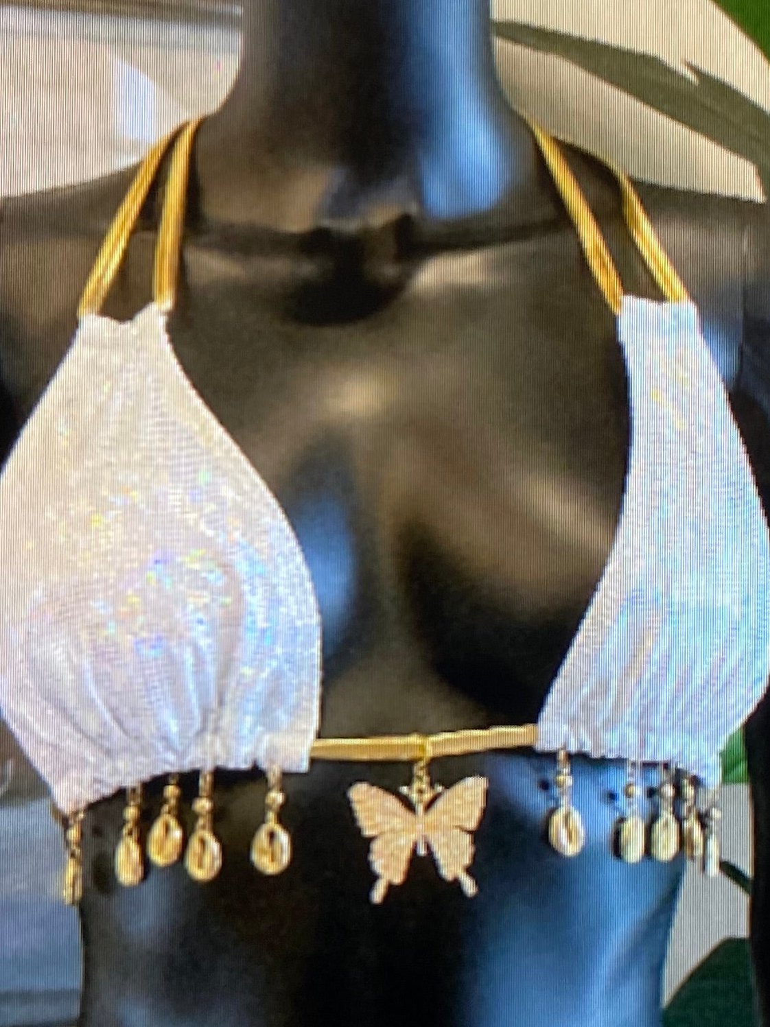 Charming Bikinis Large Rhinestone Butterfly Charm!