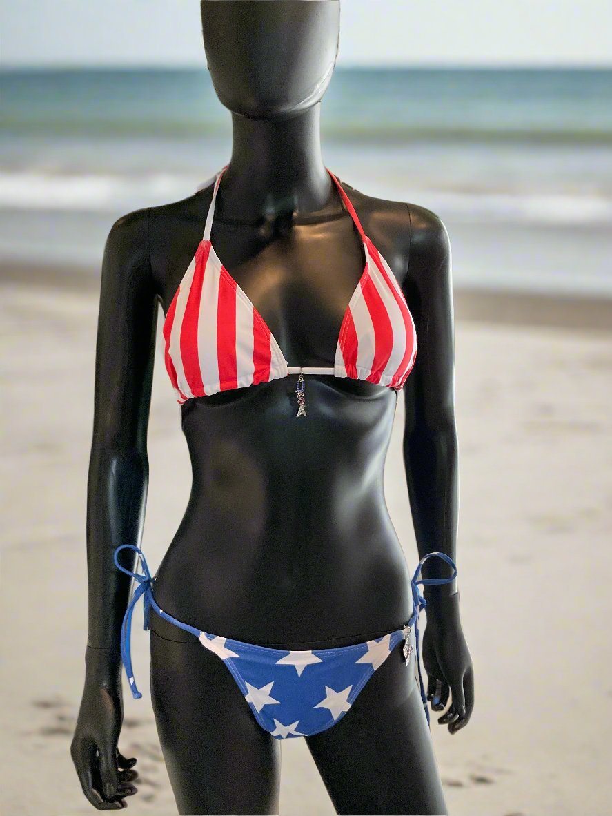 Patriotic Bikini with Charming Bikinis Charms!