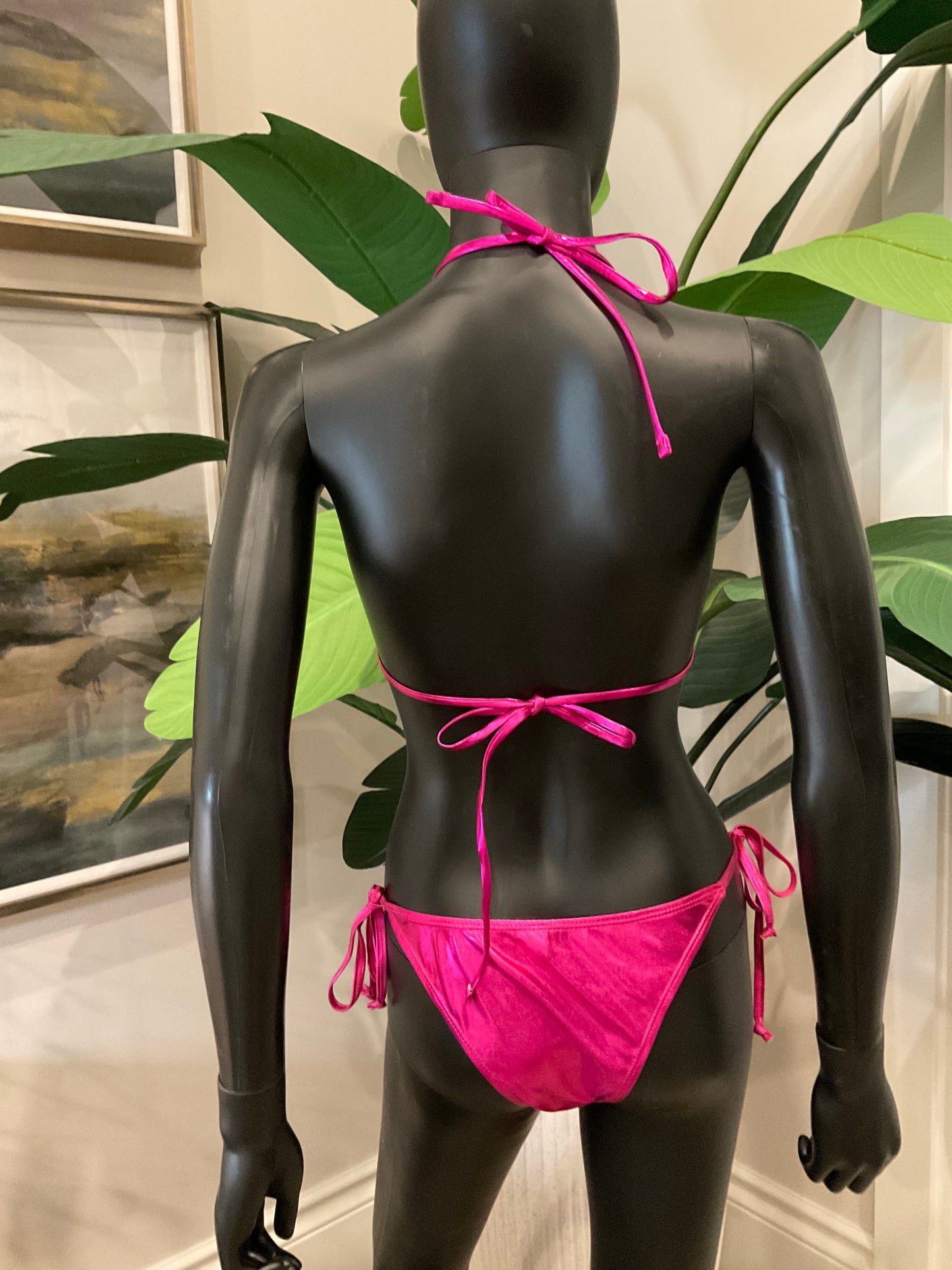 Metallic Pink Bikini with Charming Bikinis Charm!