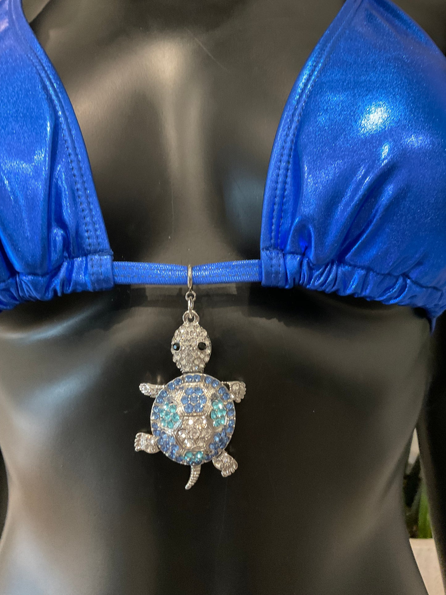 Blue Bikini with Blue Turtle Charm!