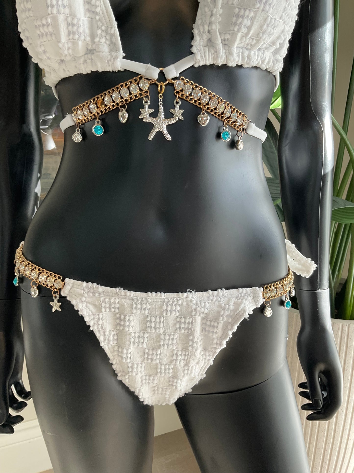 White Bikini with Charming Bikinis Charm!