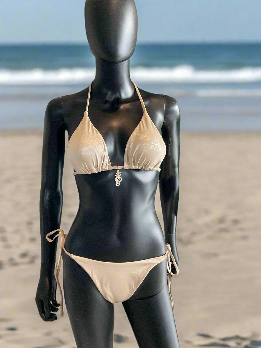 Champagne Bikini with Charming Bikinis Charm!