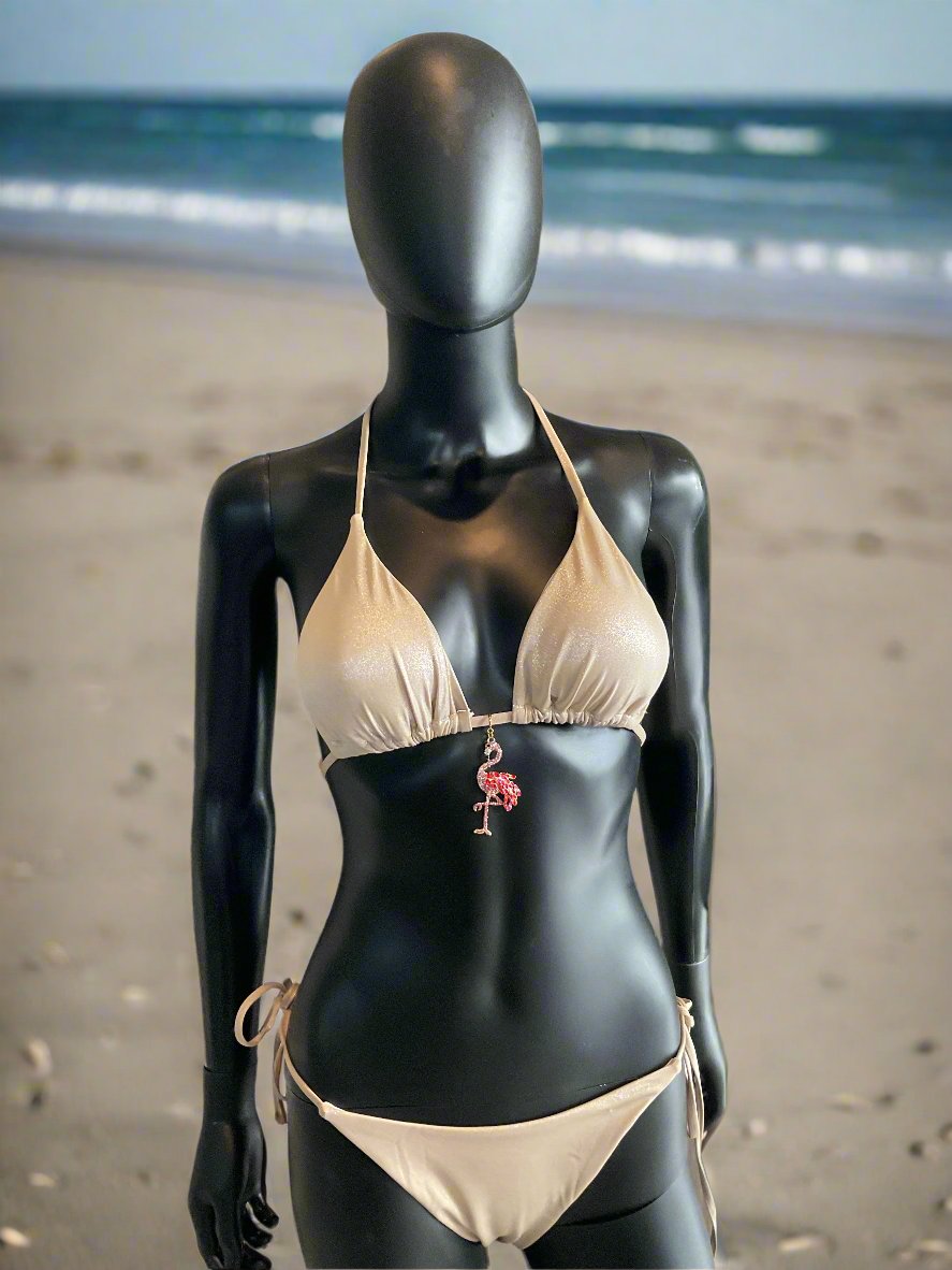 Champagne Bikini with Charming Bikinis Charm!