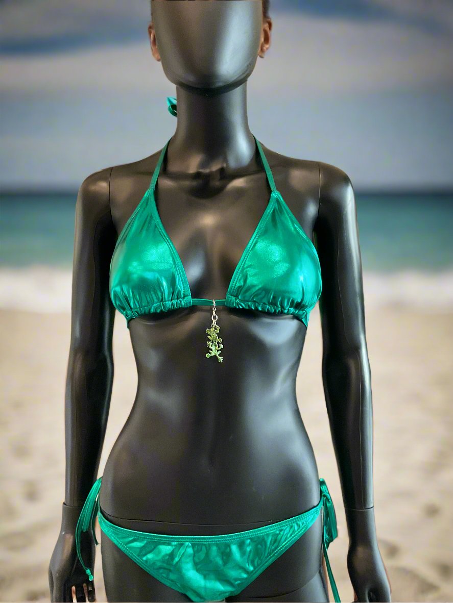 Green Bikini with Charming Bikinis Charm!