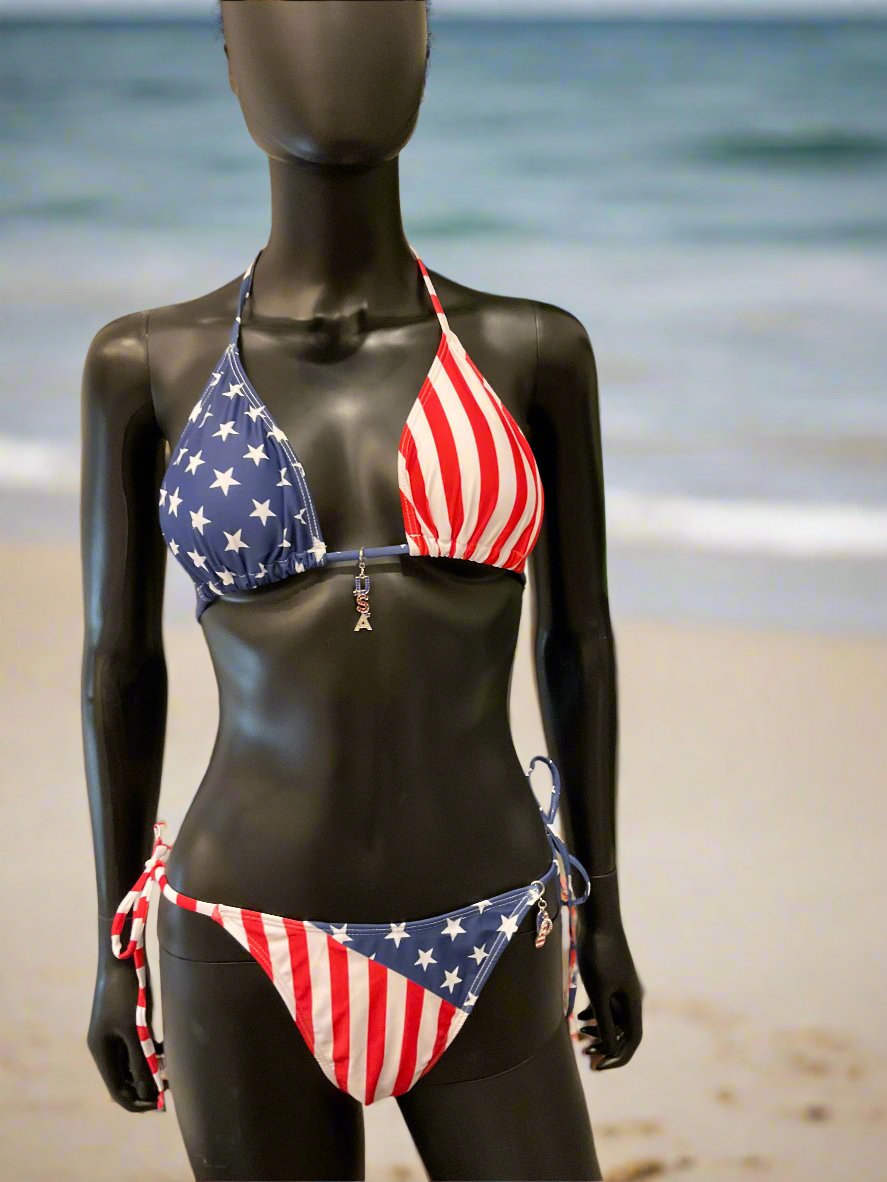 Patriotic Bikini with Charming Bikinis Charms!