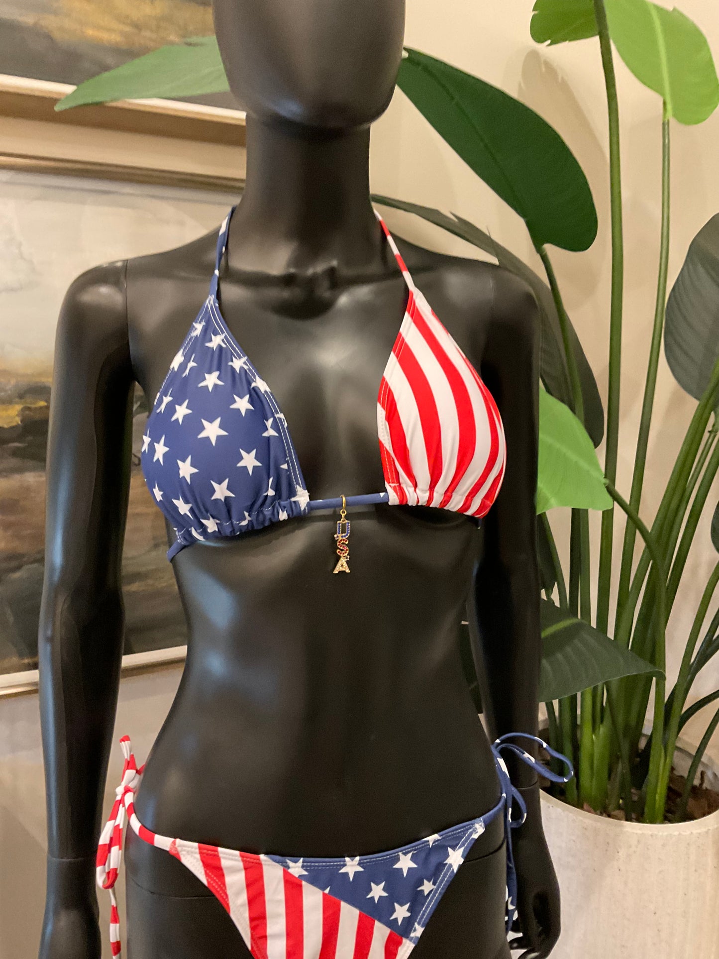 Patriotic Bikini with Charming Bikini Charms!
