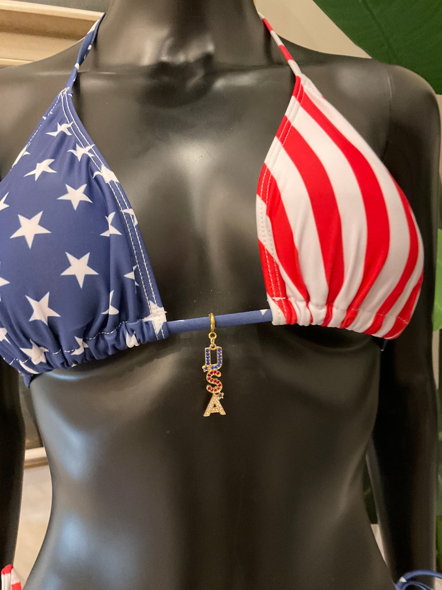 Patriotic Bikini with Charming Bikini Charms!