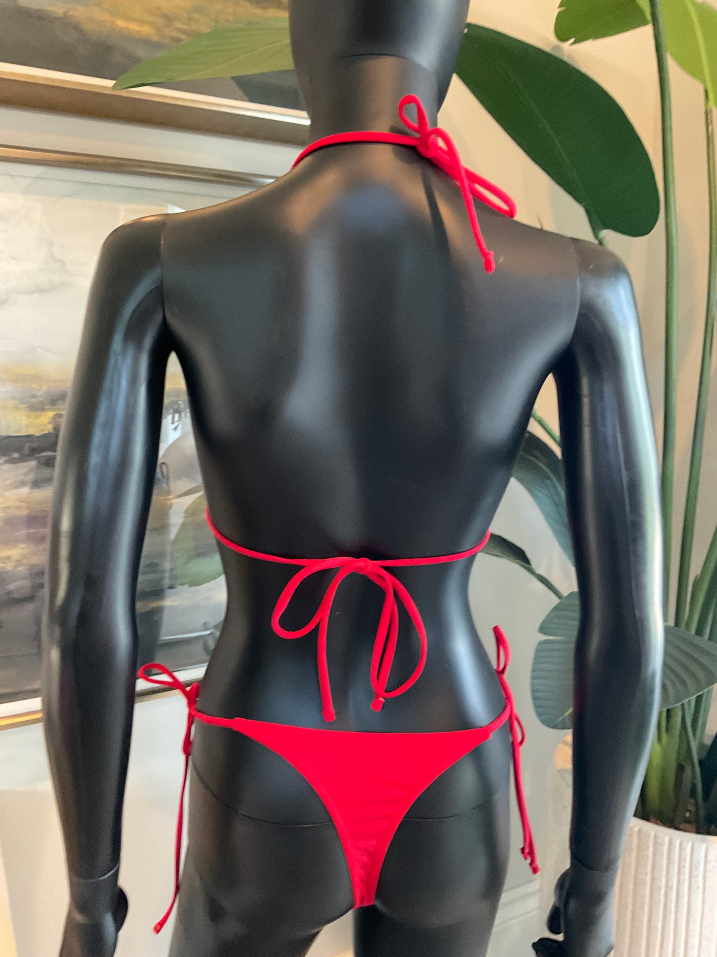 Red Bikini with Charming Bikinis Lip Charms & Charm Belt!