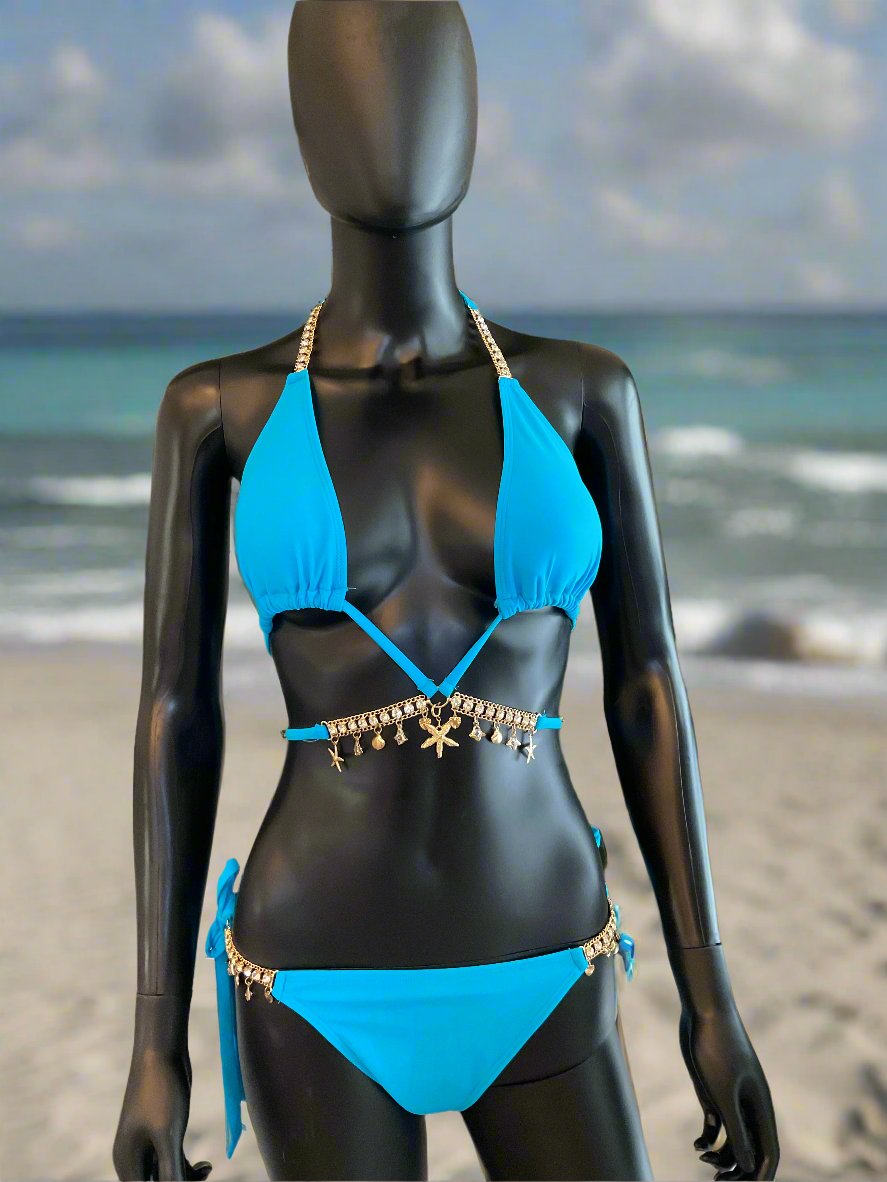Blue Bikini with Charming Bikinis Charm!