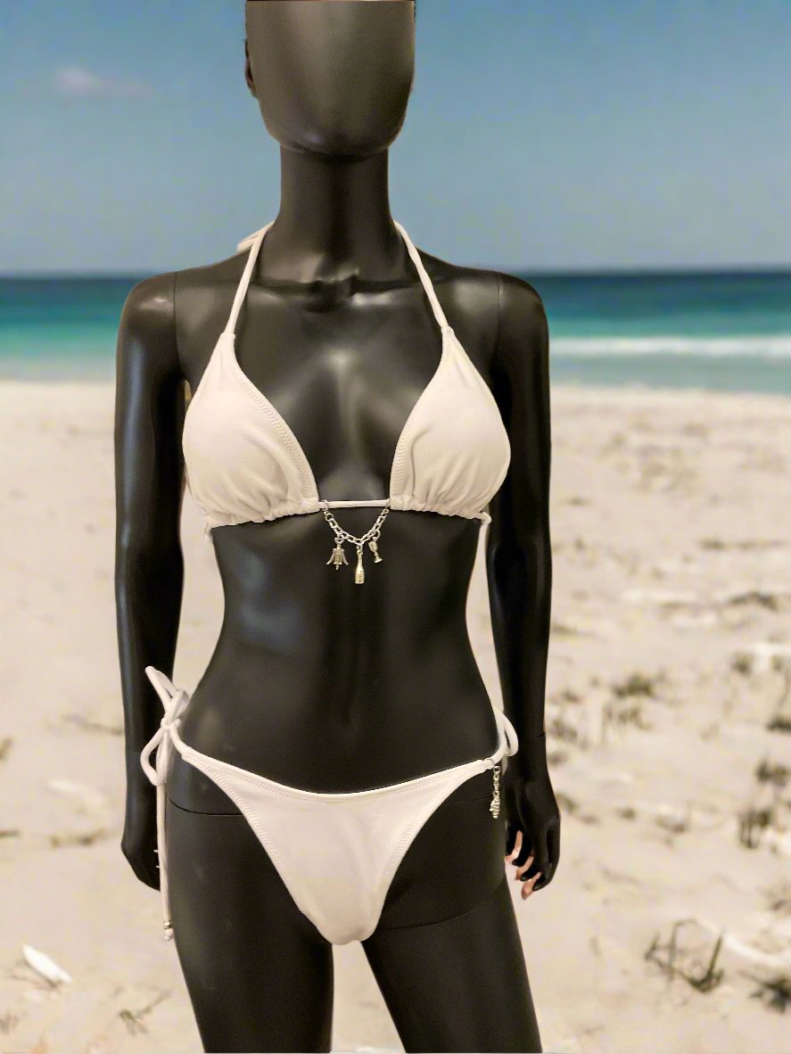 White Bikini with Charming Bikinis Charms!