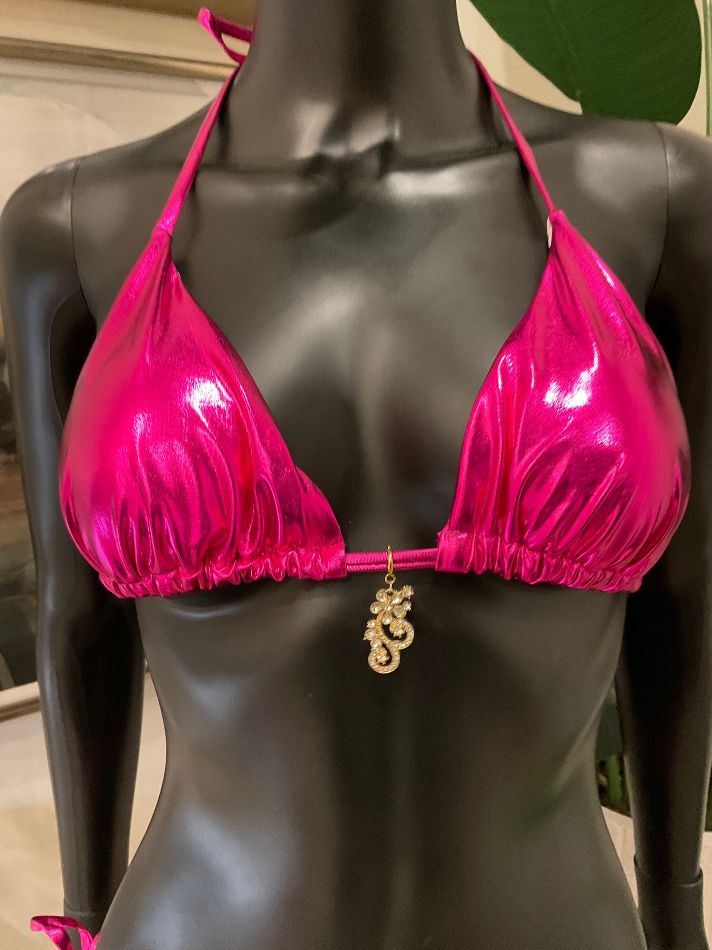 Metallic Pink Bikini with Charming Bikinis Charms!
