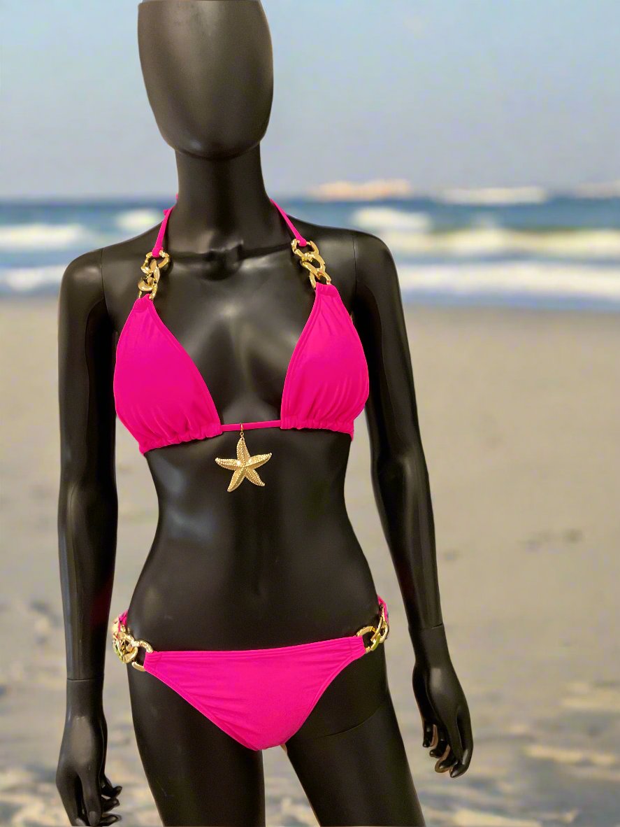 Hot Pink Bikini with Charming Bikinis Charm!