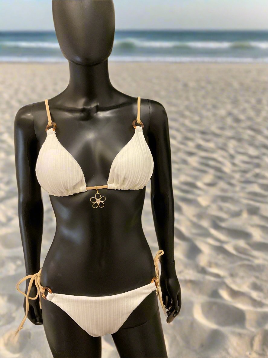 Cream Bikini with Charming Bikinis Charms!