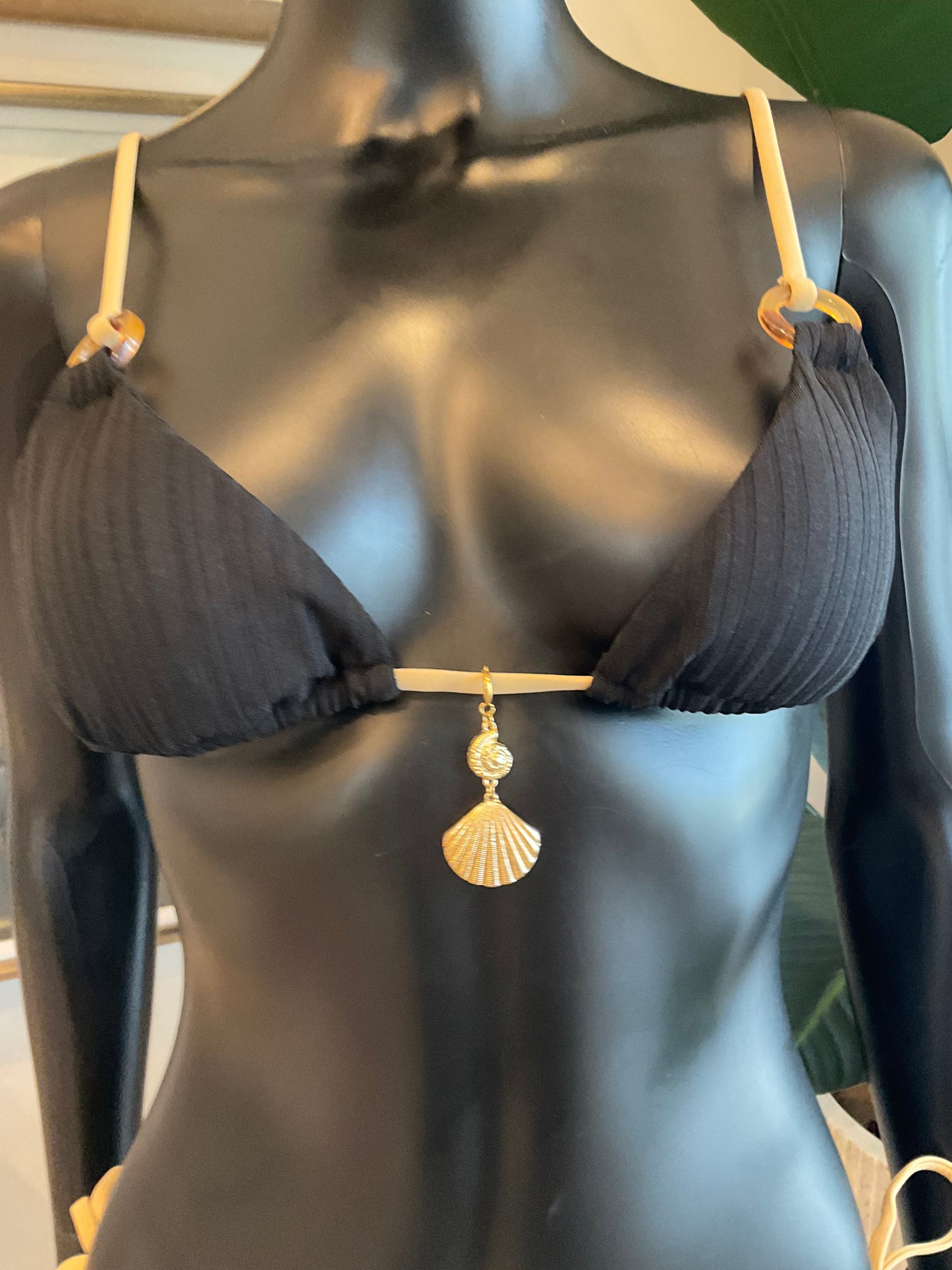 Black/Tan Bikini with Charming Bikinis Charm!