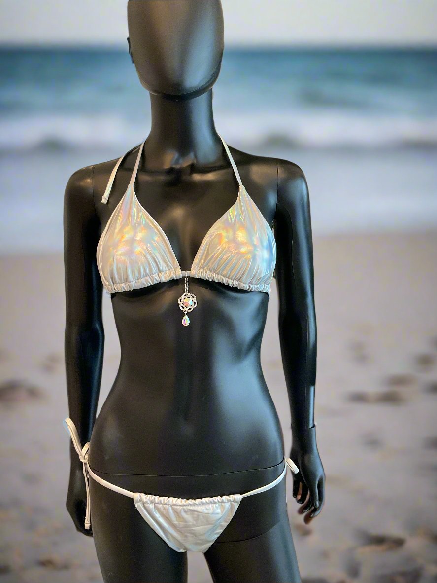 Silver Bikini with Charming Bikinis Charm!