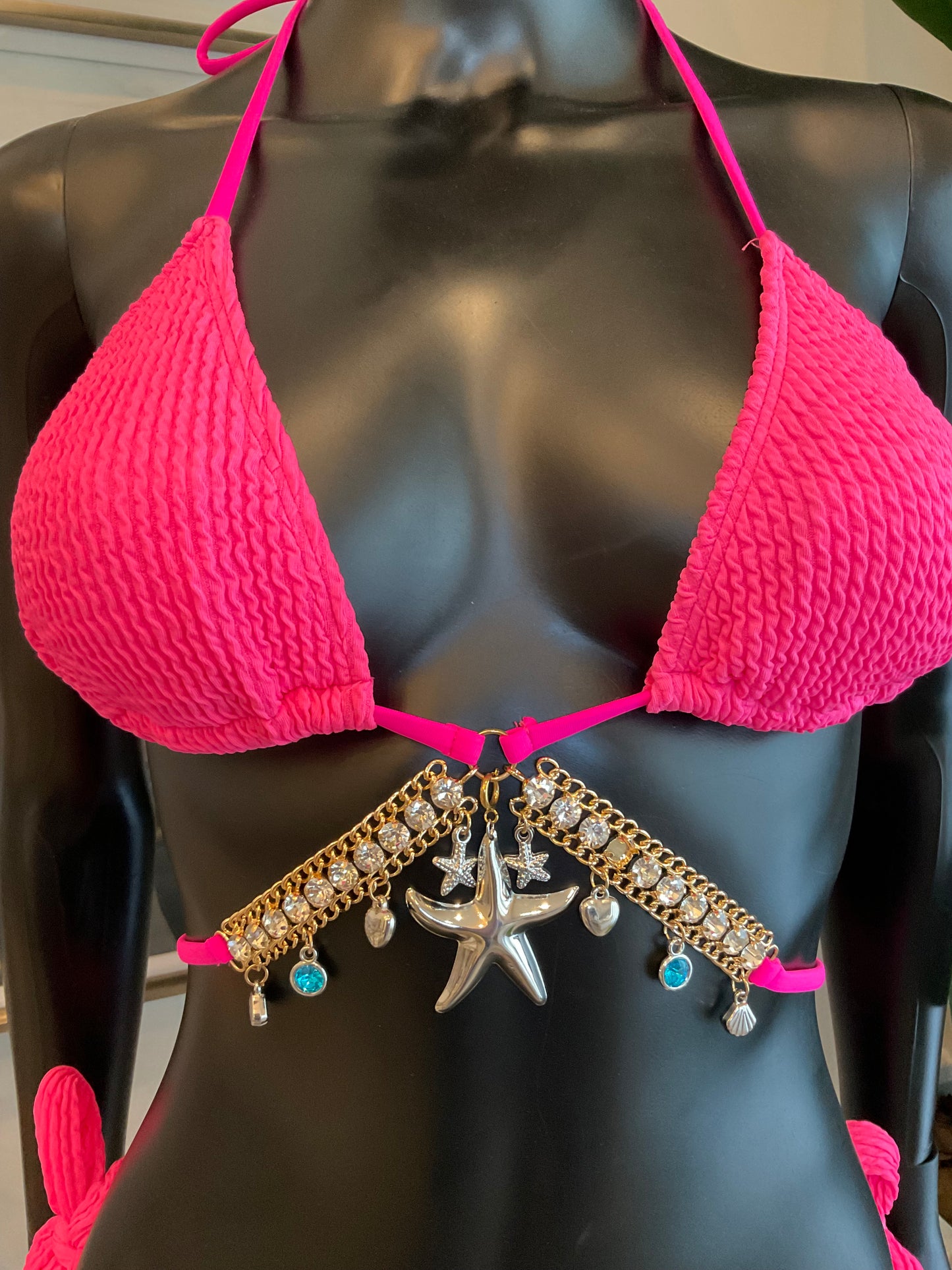 Hot Pink Bikini loaded with Charms and has Charming Bikinis Charm!
