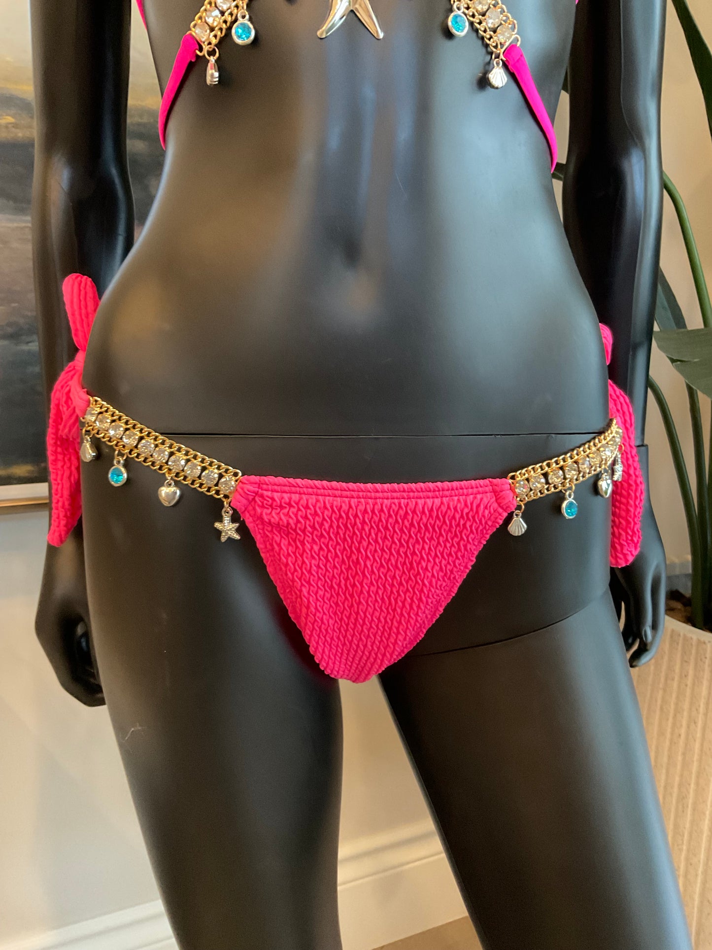 Hot Pink Bikini loaded with Charms and has Charming Bikinis Charm!
