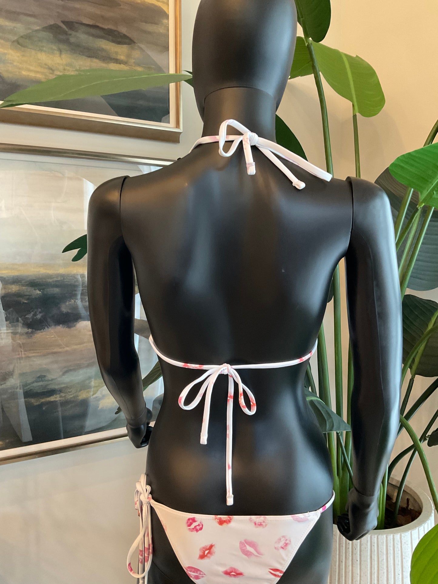 White “Lips” Bikini with Charming Bikinis Charm & Charm Belt!