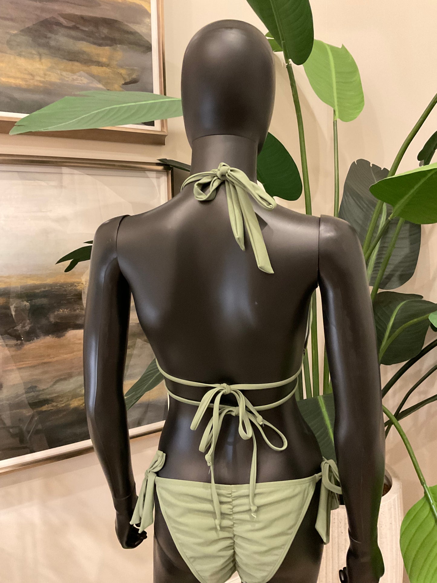 Khaki Green Bikini loaded with charms & with Charming Bikinis Charm!