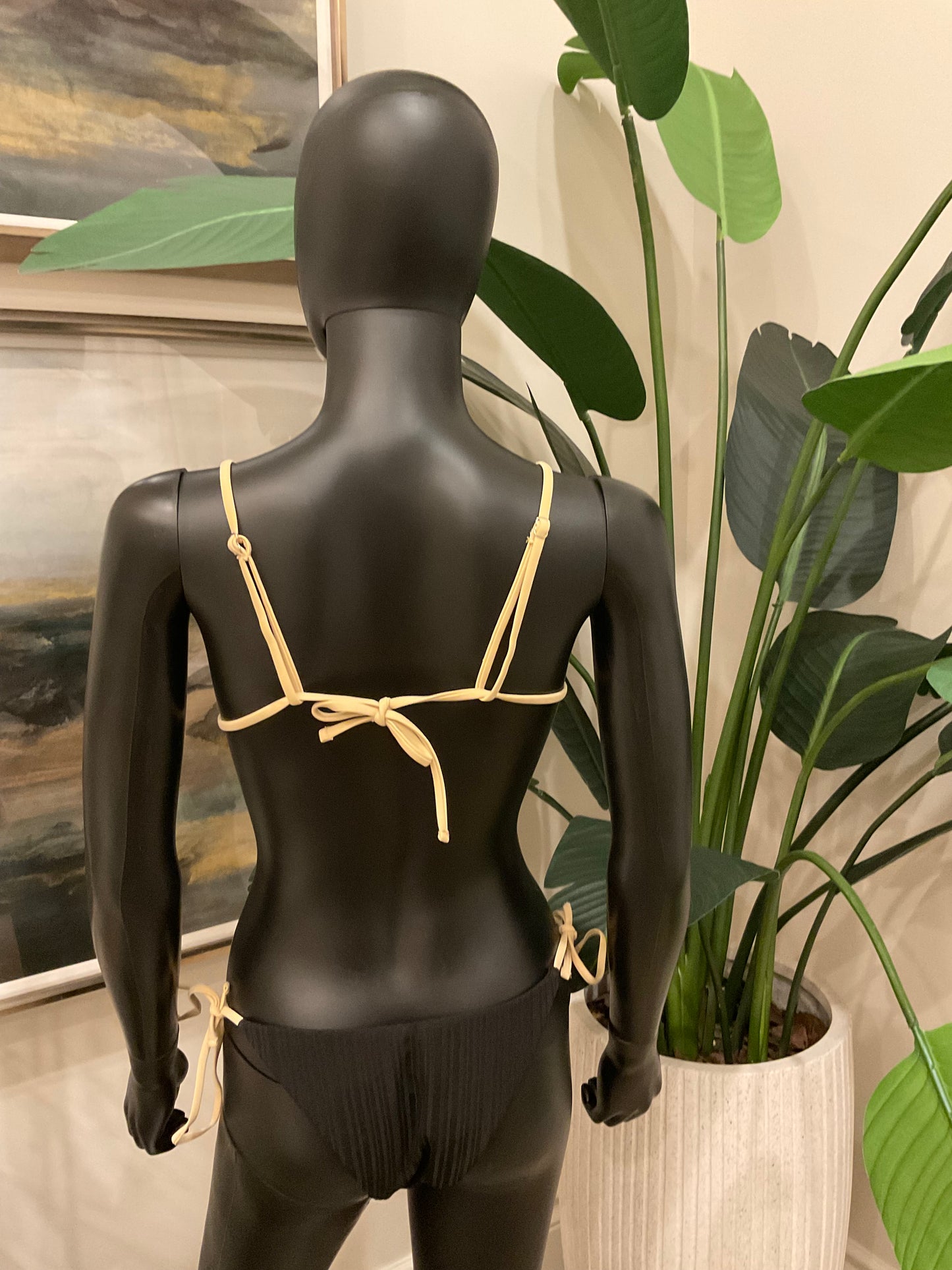 Black/Tan Bikini with Charming Bikinis Turtle Charm!
