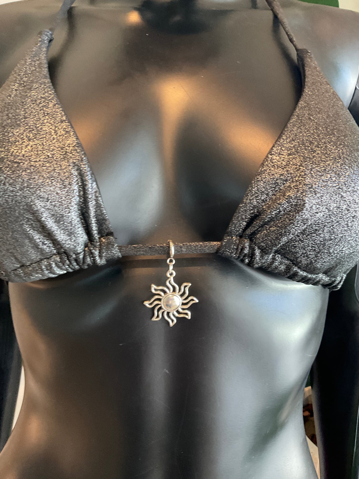 Charming Bikinis Silver Sunburst Charm!