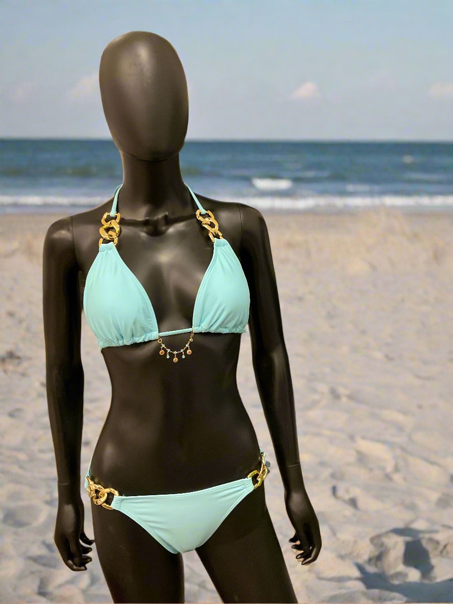 Light Blue Bikini with Charming Bikinis Charm!