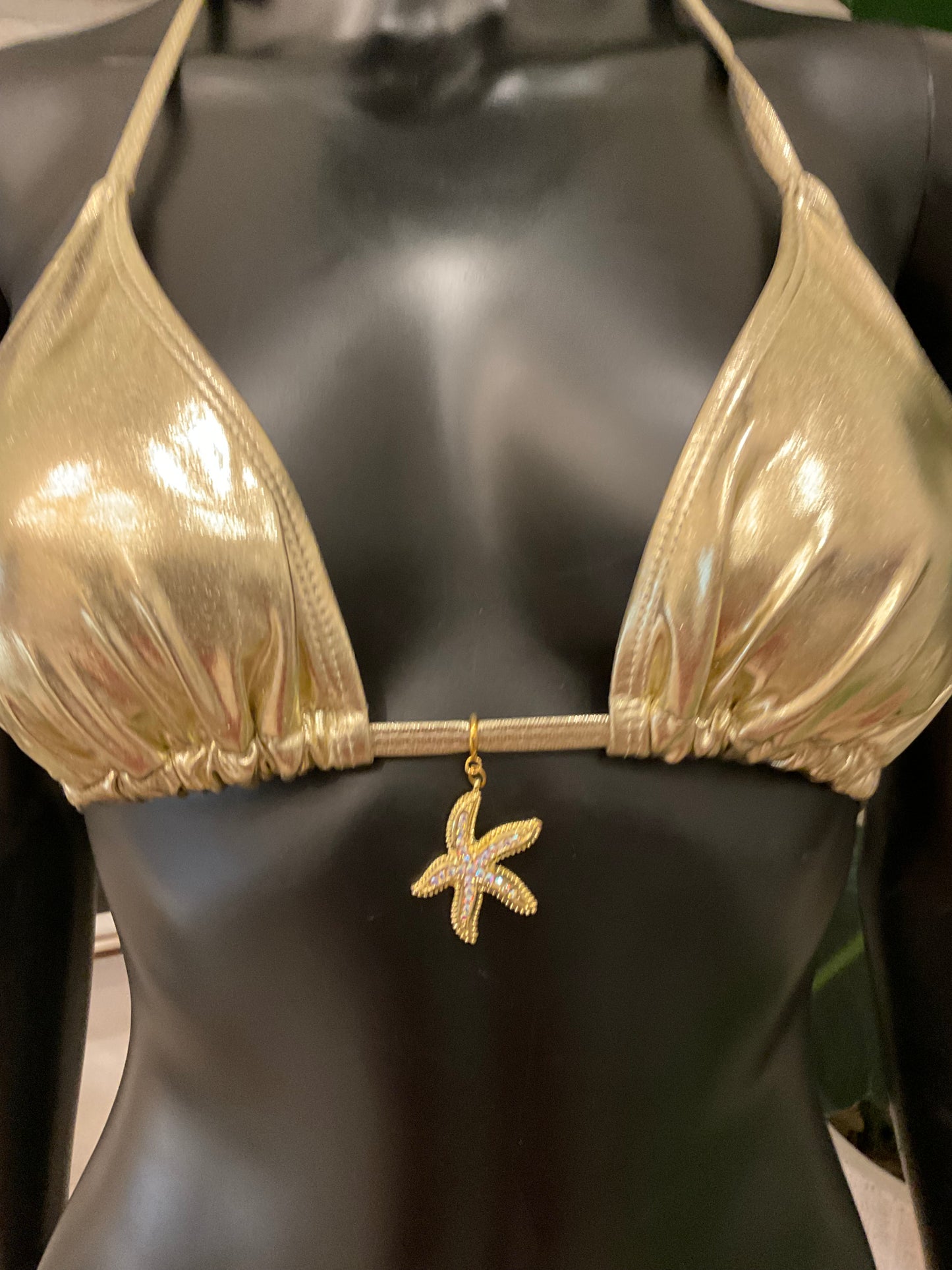 Charming Bikinis Iridescent Rhinestone Starfish Charm!