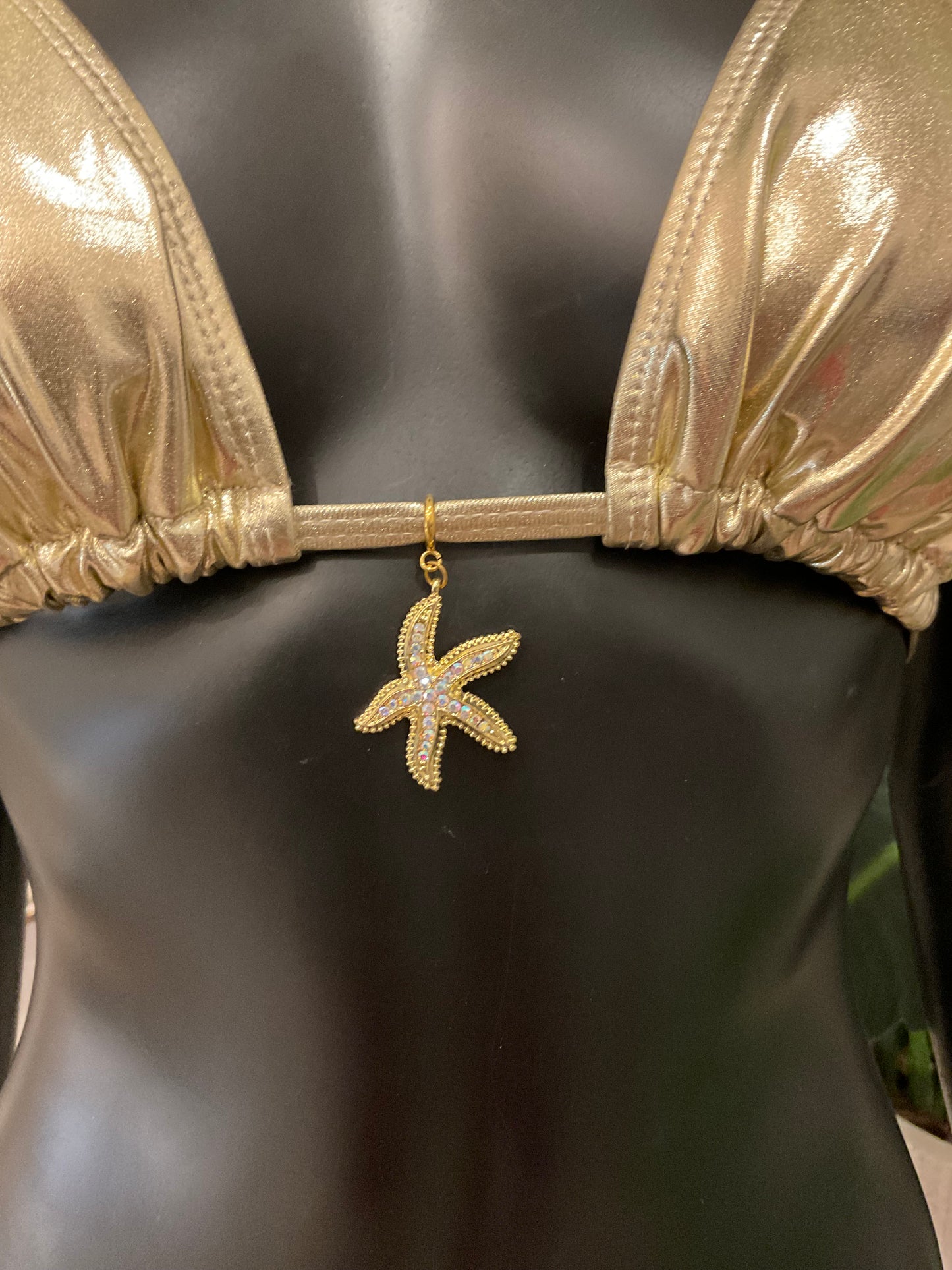 Charming Bikinis Iridescent Rhinestone Starfish Charm!