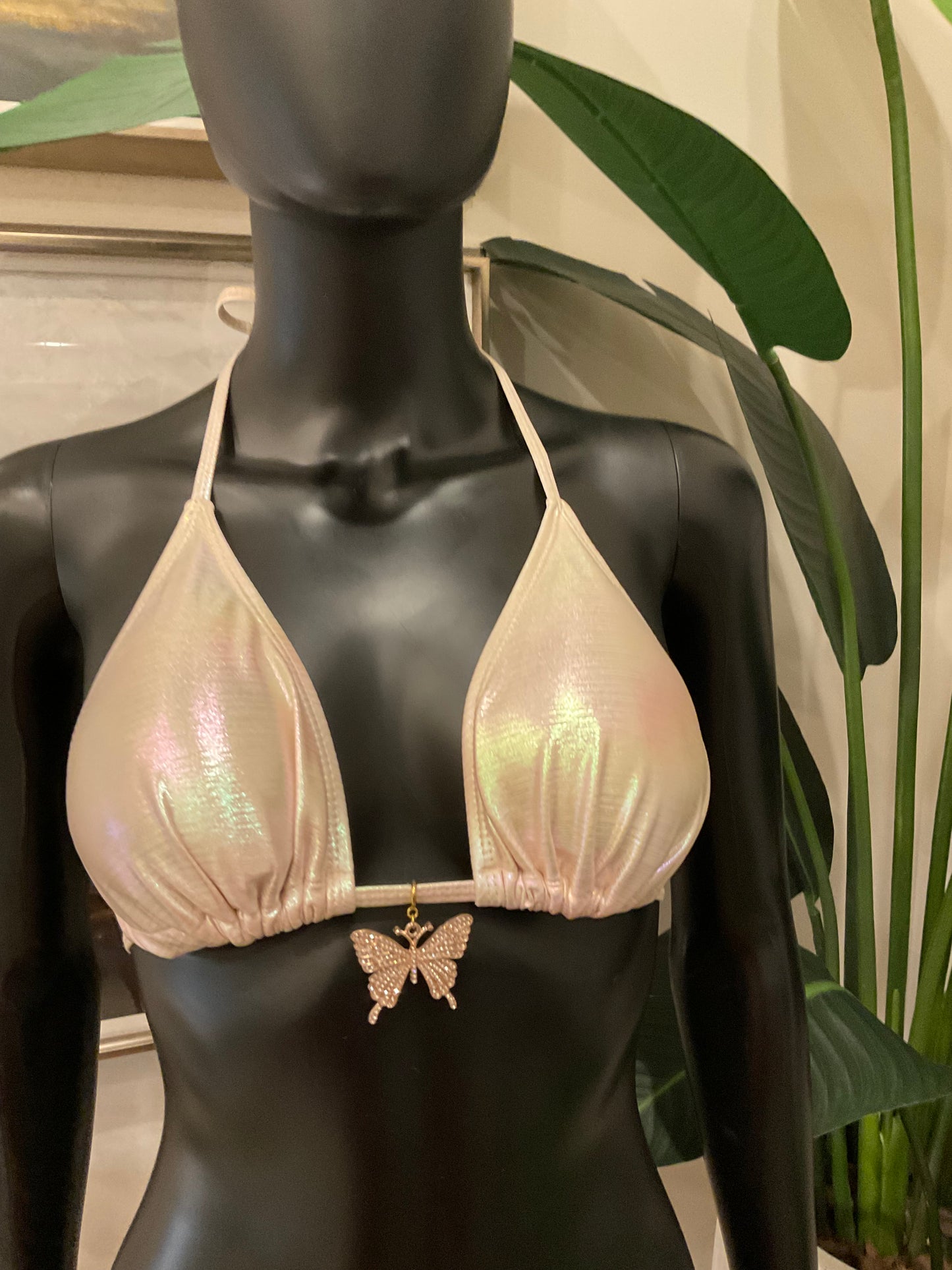 Charming Bikinis Blush Gold Butterfly Charm!