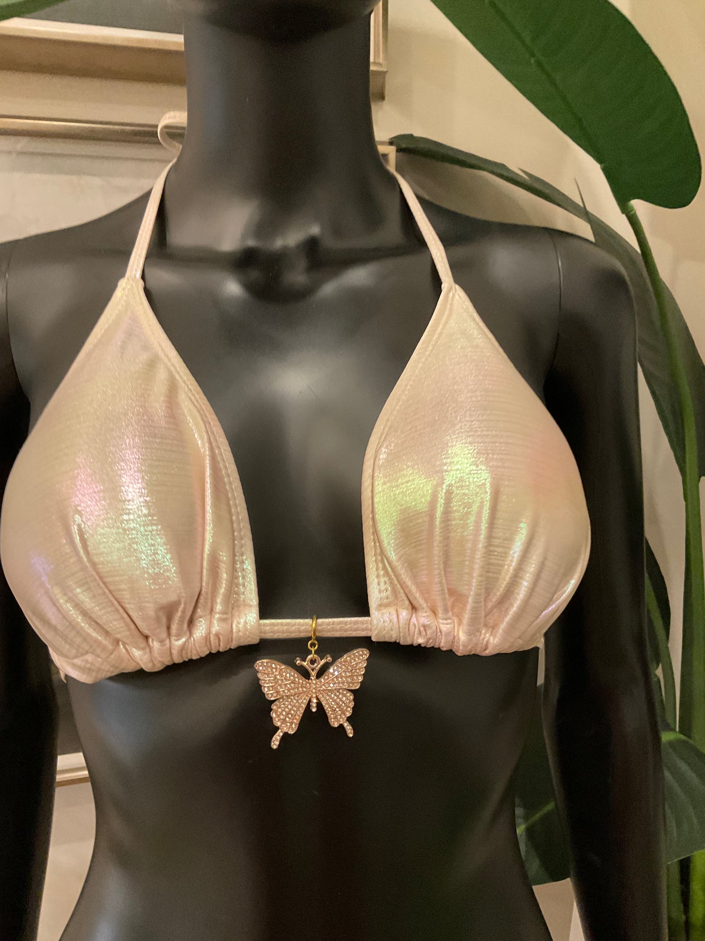 Charming Bikinis Blush Gold Butterfly Charm!