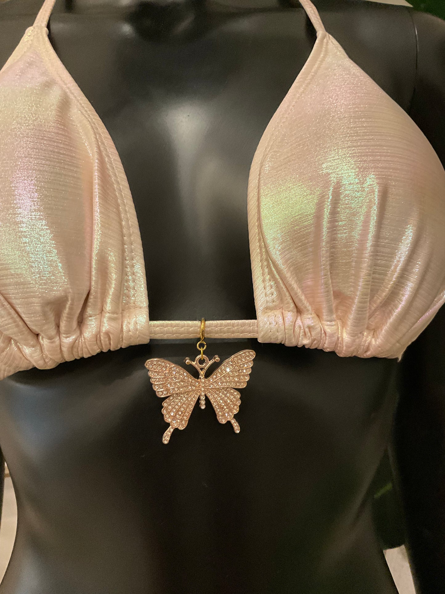 Charming Bikinis Blush Gold Butterfly Charm!
