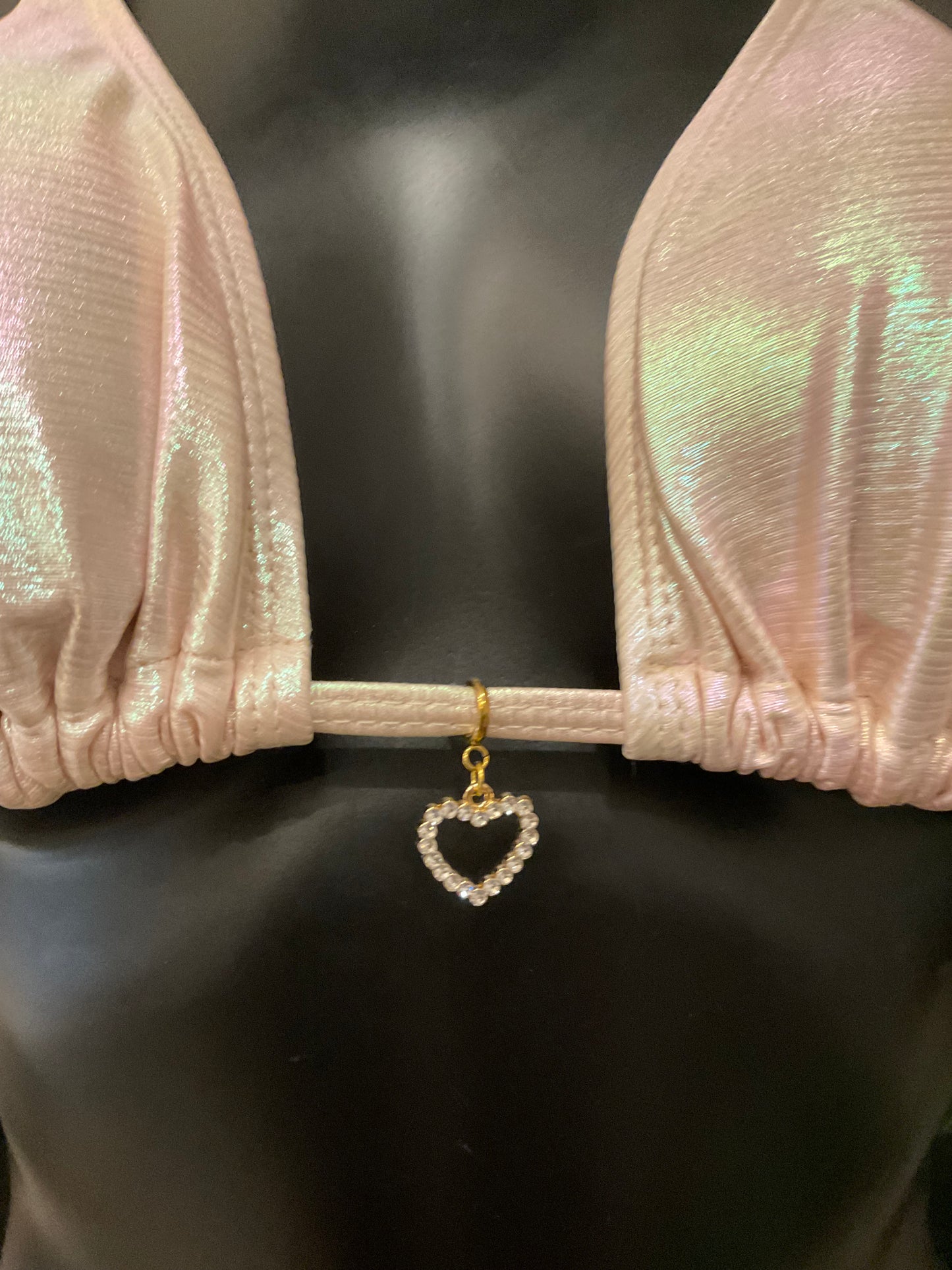 Charming Bikinis Dainty Rhinestone Heart Charm!
