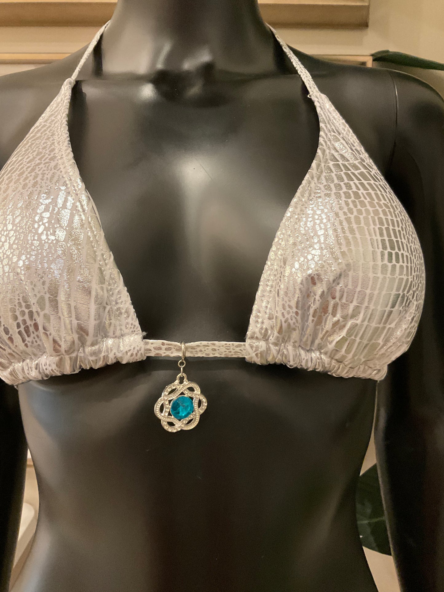 Charming Bikinis Teal Stone Charm!