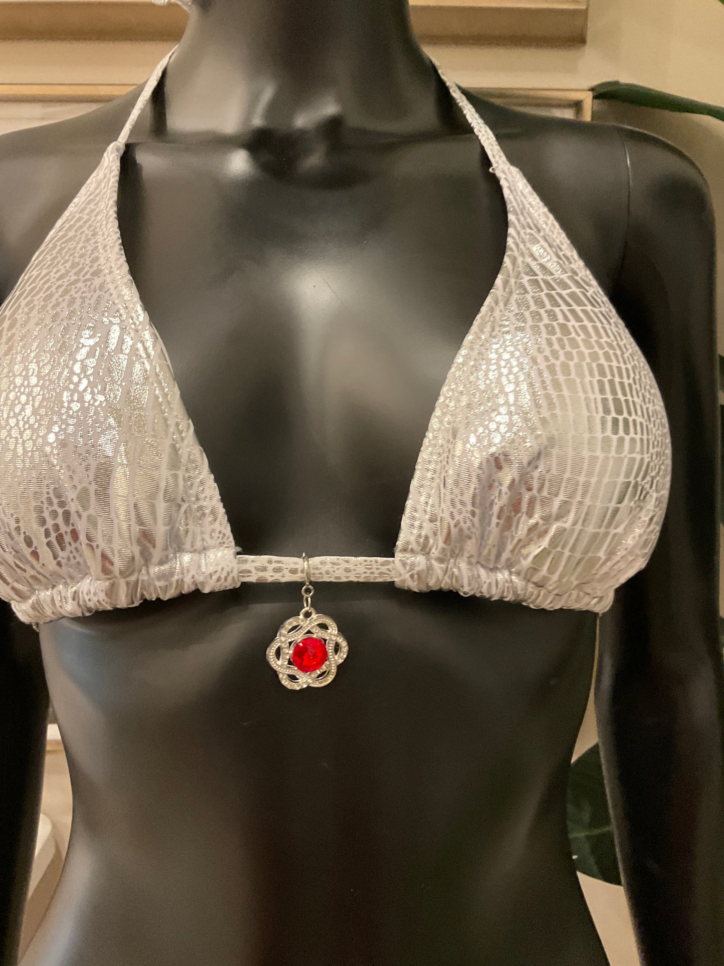 Charming Bikinis Red Stone Charm!