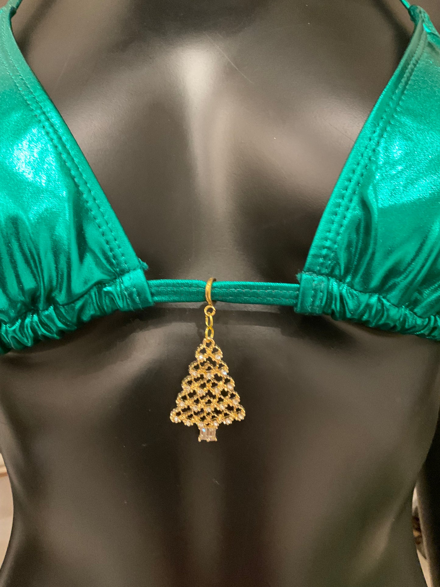 Charming Bikinis Gold Christmas Tree Charm!
