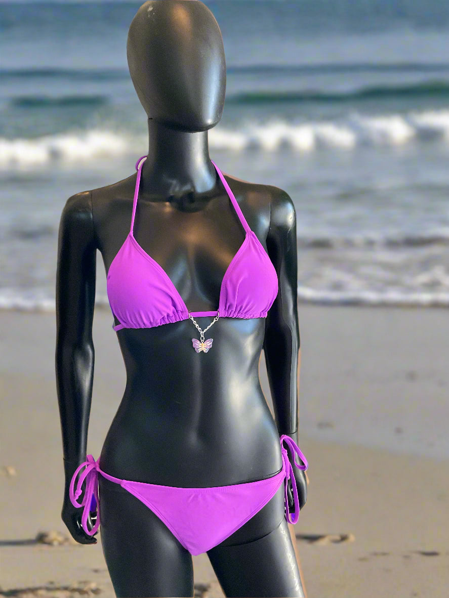 Purple Bikini with a Charming Bikinis Charm!