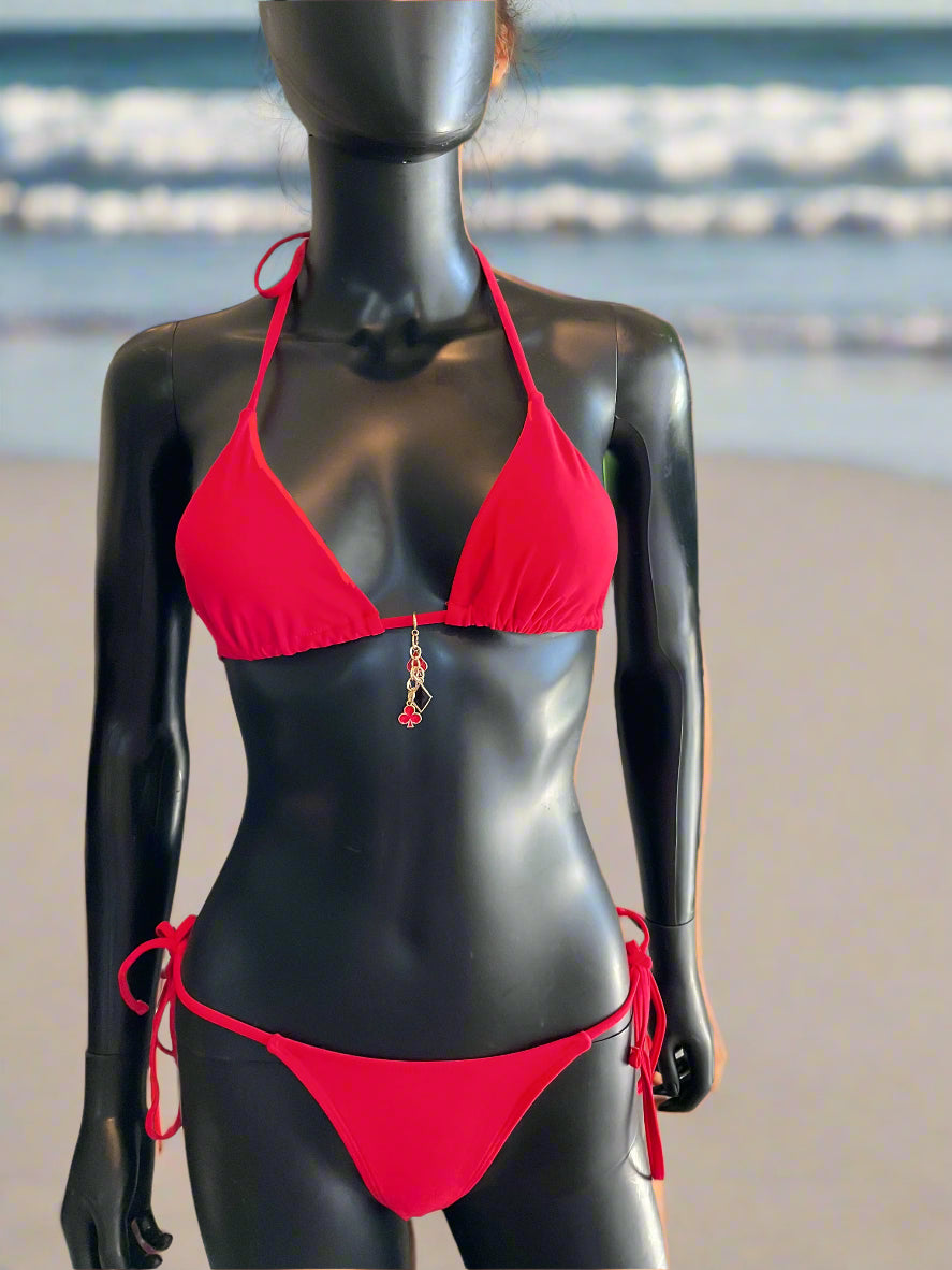 Red Bikini with a Charming Bikinis Charm!