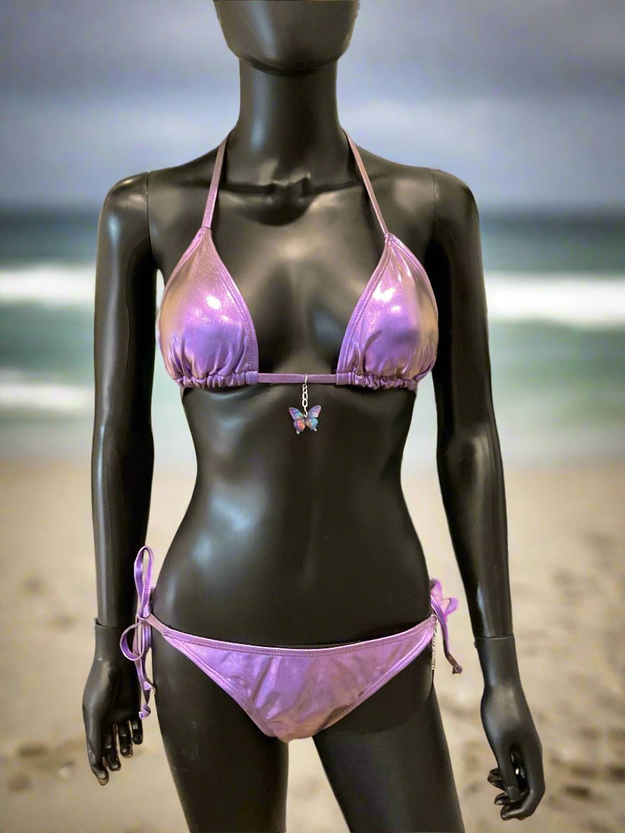 Purple Bikini With Charming Bikinis Colorful Butterfly Charm!