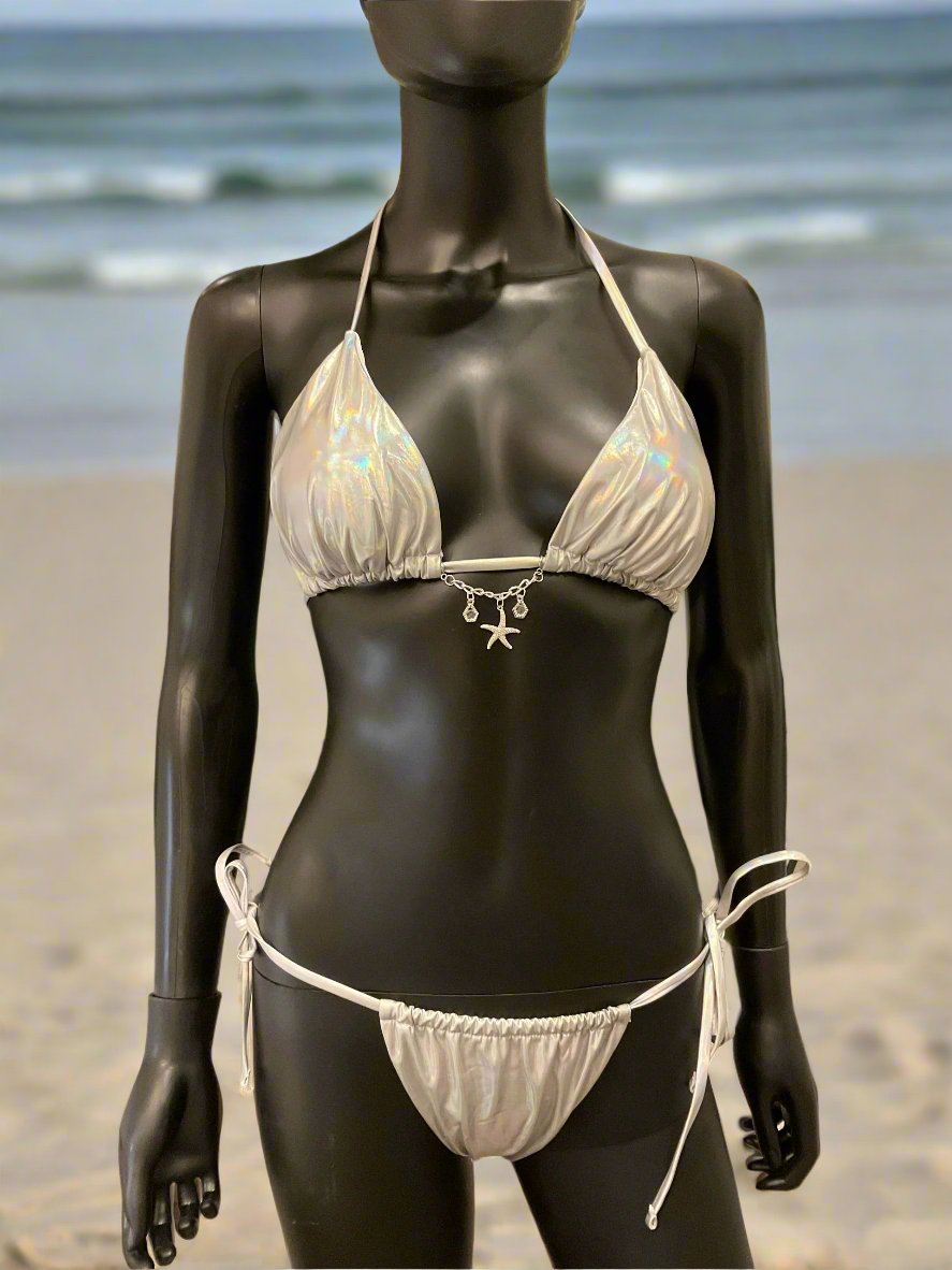 Silver Bikini with Charming Bikinis Glisten Charm!