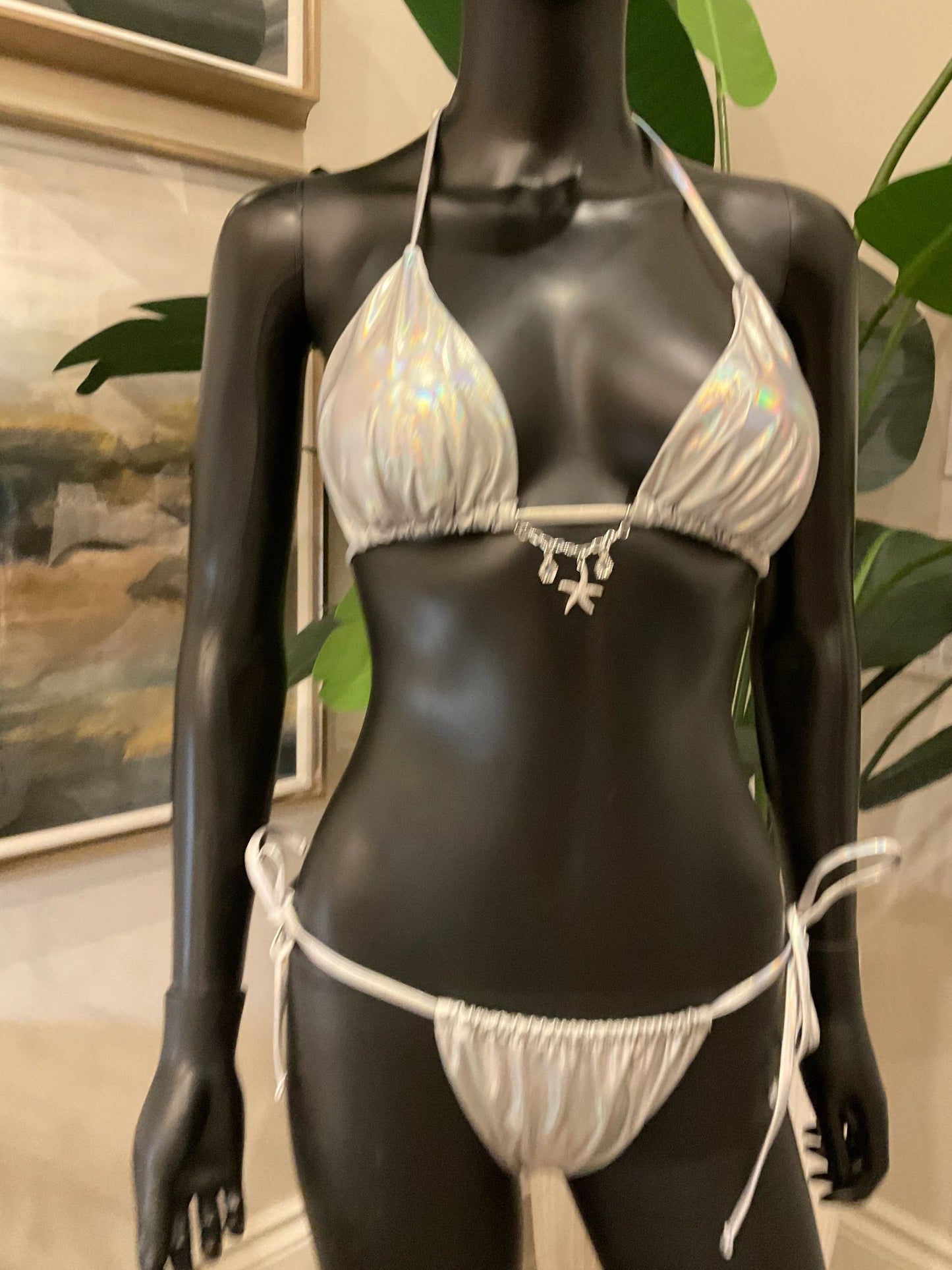 Silver Bikini with Charming Bikinis Glisten Charm!