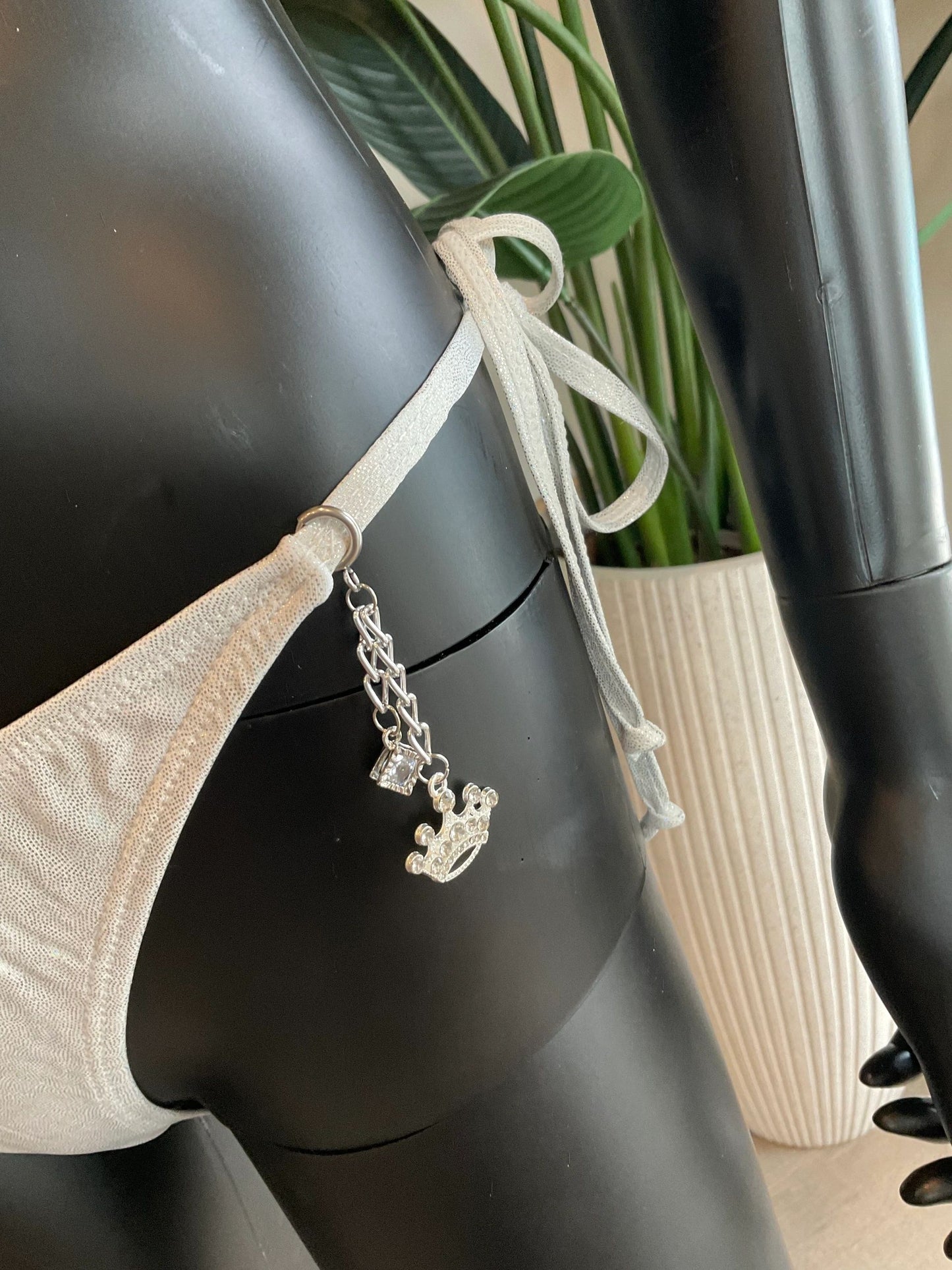 White/Silvery Bikini with Charming Bikinis Charms!