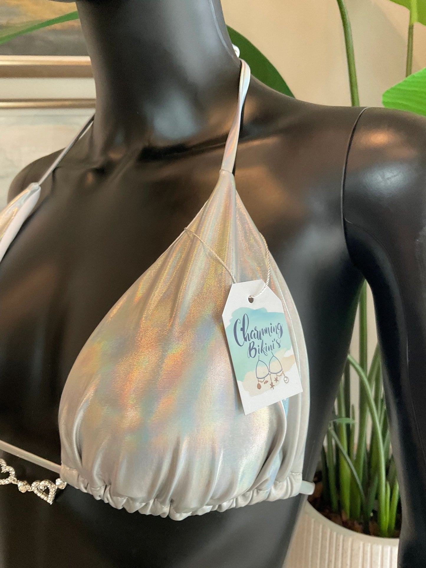 White/Silvery Bikini with Charming Bikinis Charms!