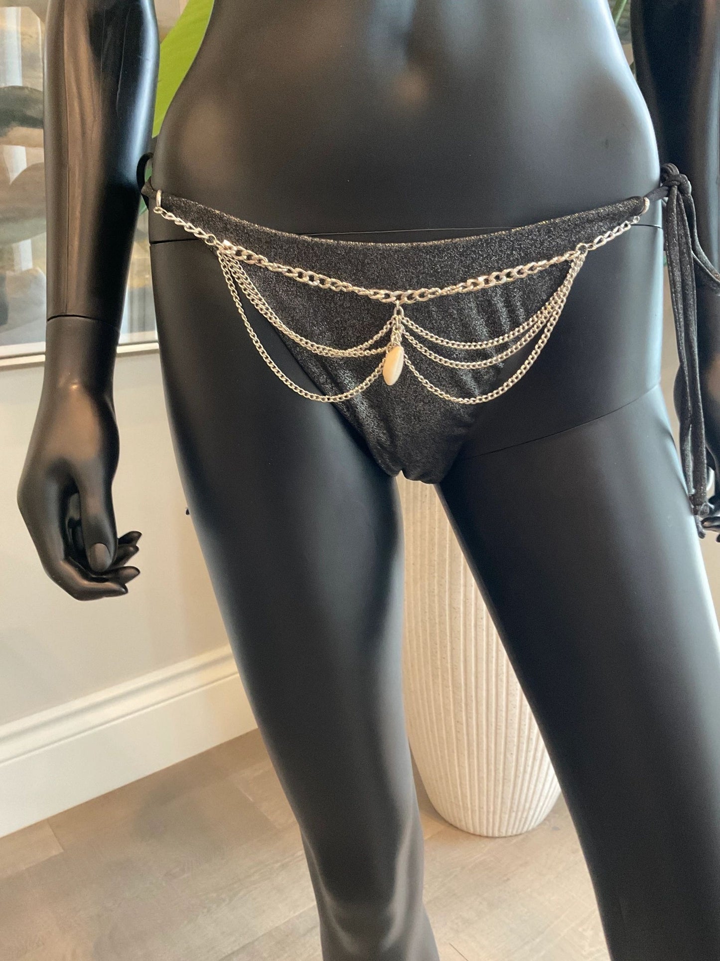 Black Shimmery Bikini with Charming Bikinis Charms!