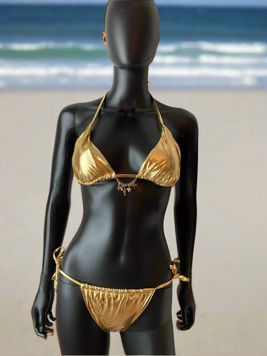 Gold Bikini with Charming Bikini Charms!