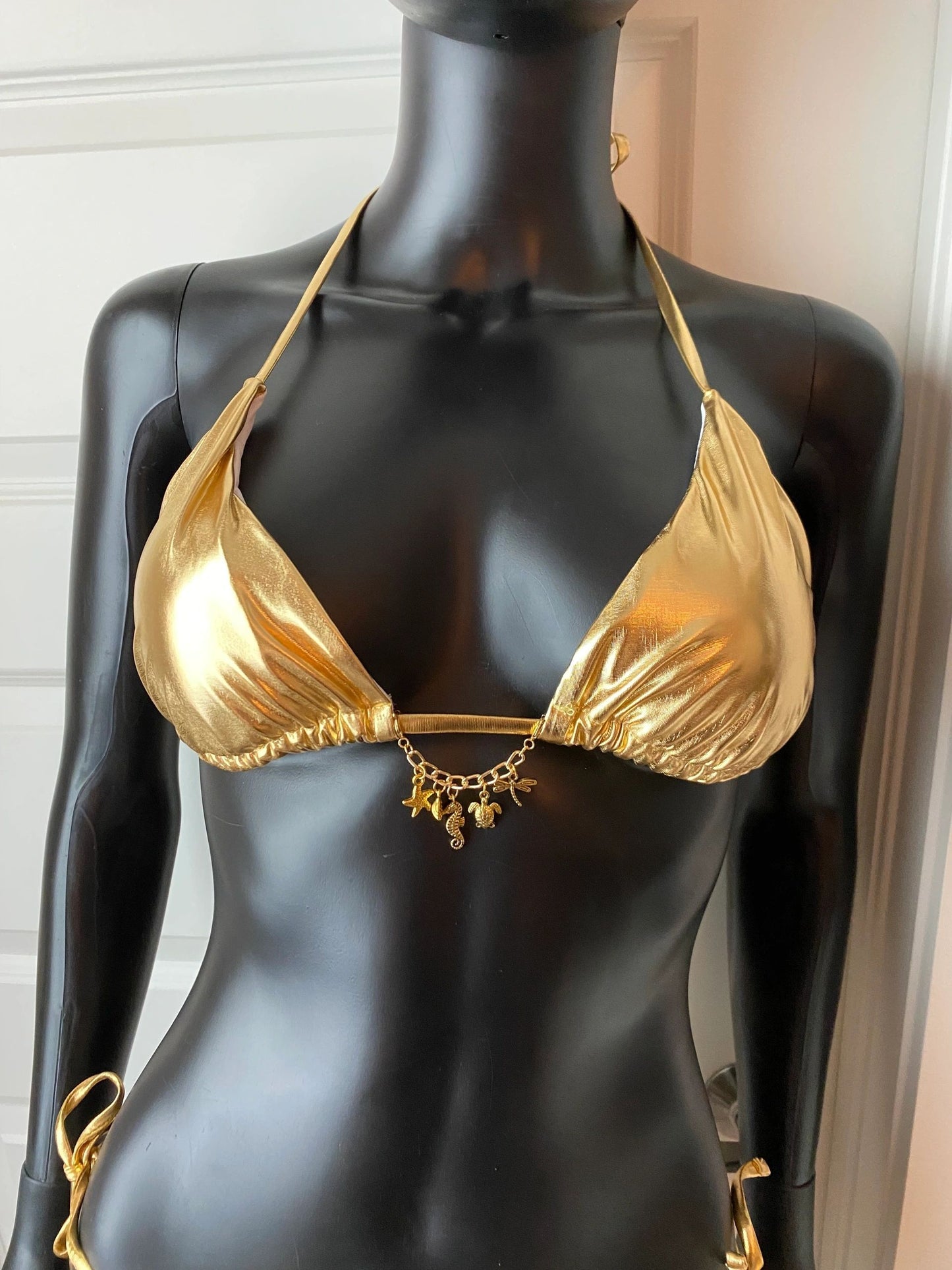 Gold Bikini with Charming Bikini Charms!