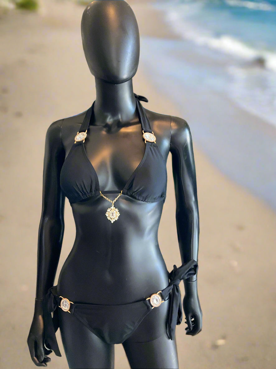 Black Bikini with a Charming Bikinis Charm!