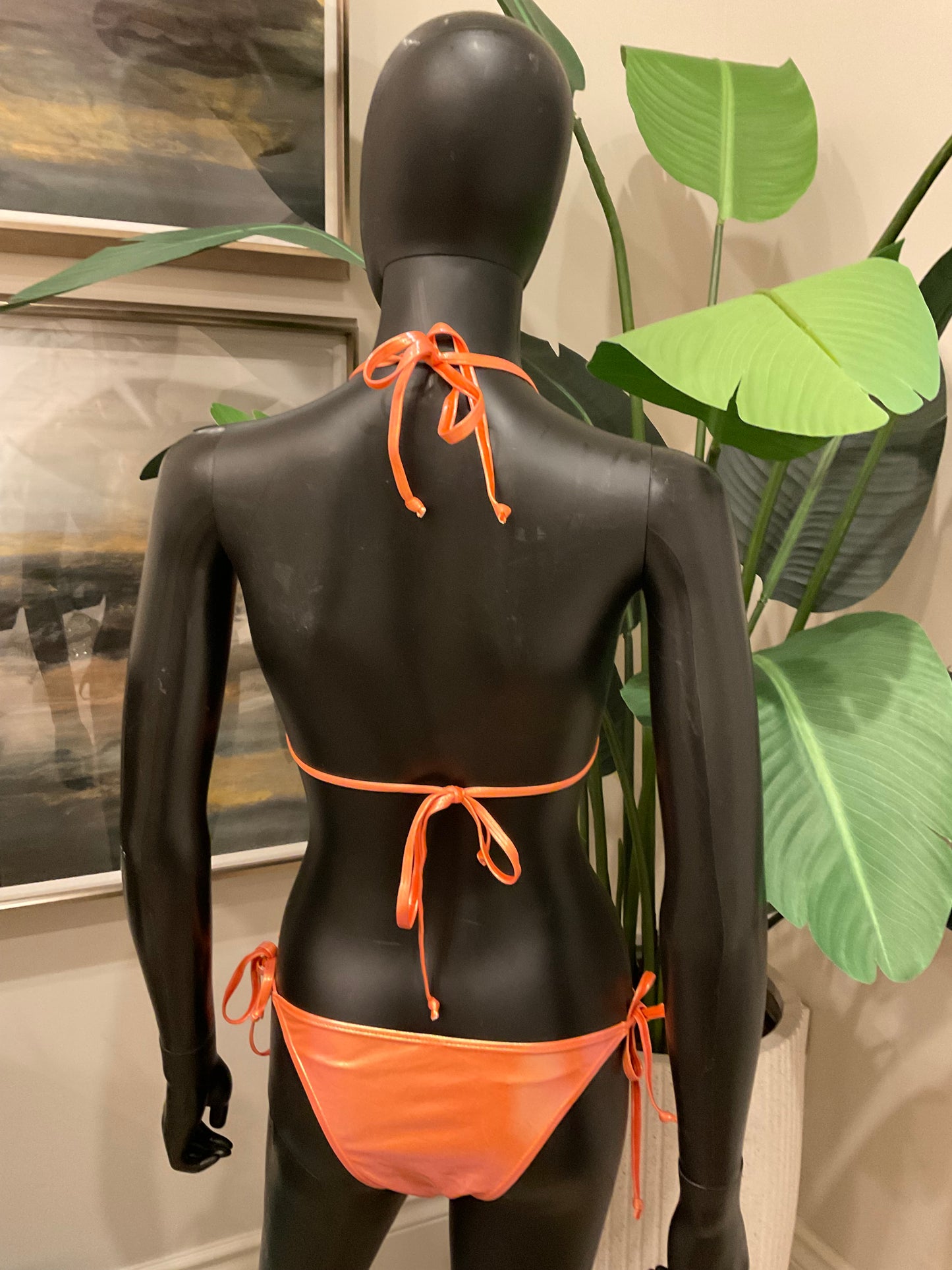 Iridescent Orange Bikini with Charming Bikinis Charms!